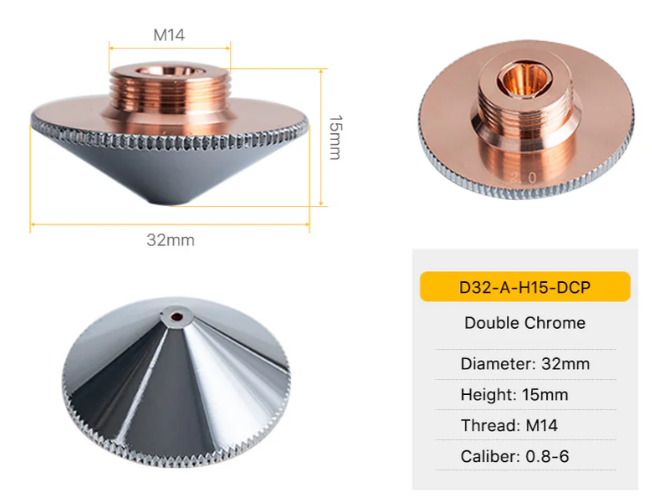 Raytools Nozzle Double Layer chromer plated