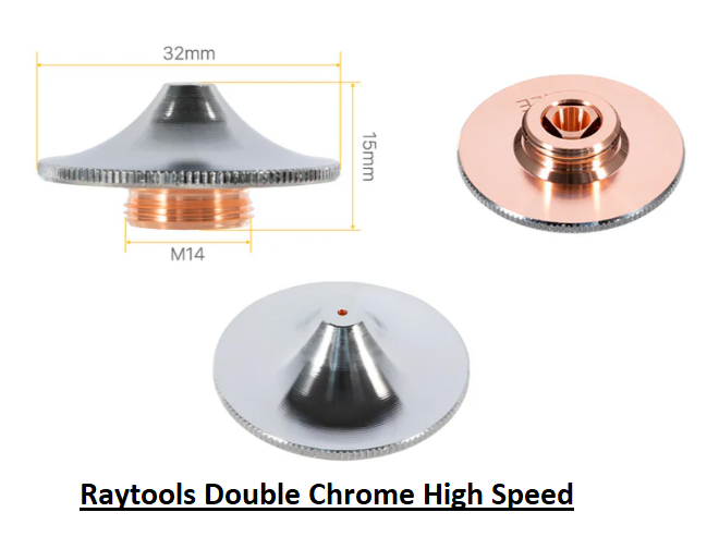 Raytools Nozzle Double layer chrome plated High Speed