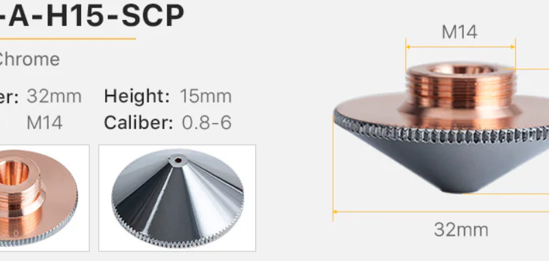 Raytools Nozzle Single Layer chromer plated