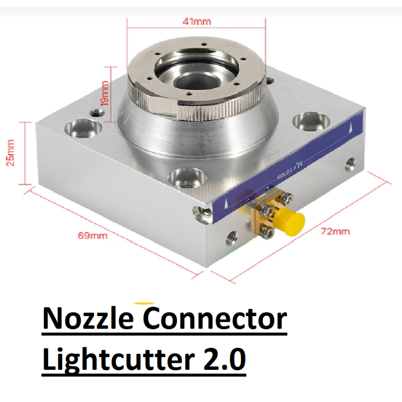 Nozzle Connector For Precitec LightCutter 2.0 Fiber