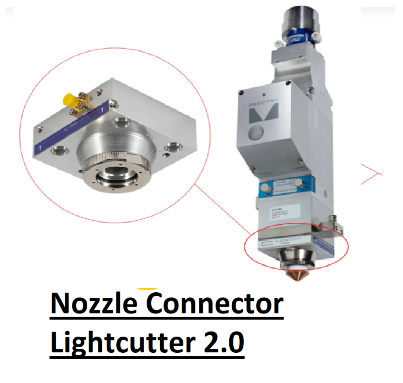 Nozzle Connector For Precitec LightCutter 2.0 Fiber