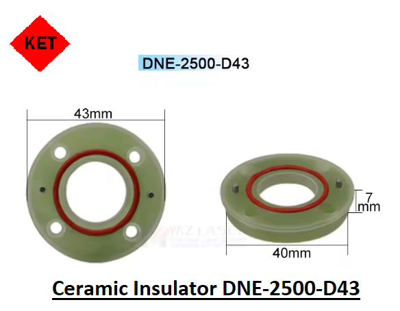 DNE Laser Ceramic Insulator DNE-2500-D43