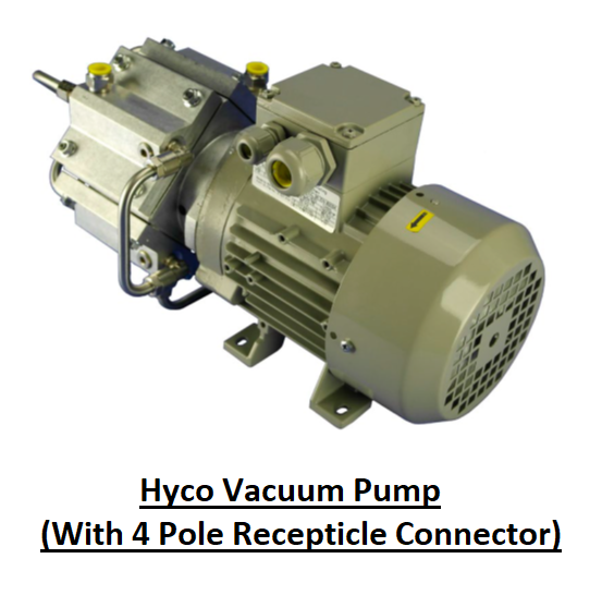 Hyco Vaccum Pump_With 4 pole recerptible connector