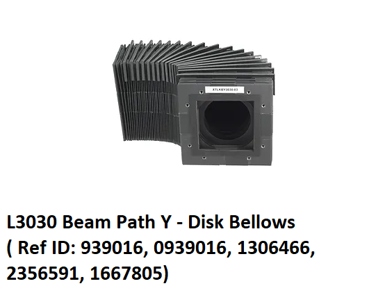 Trumpf L3030 Beam Path Y - Disk Bellows Ref Part id 939016, 0939016, 1306466, 2356591, 1667805