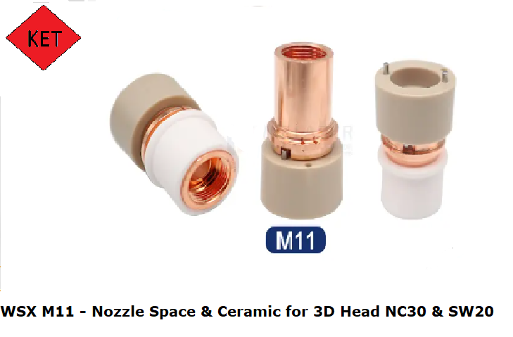 WSX M11 Nozzle Spacer and Ceramic for 3D Heads NC30 & SW20