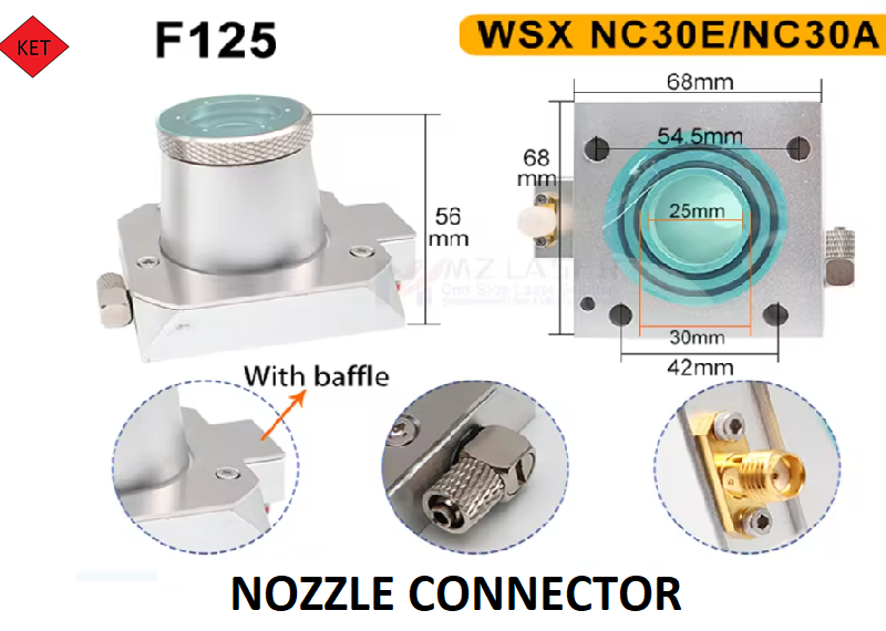 WSX Nozzle Connector F125_NC30E & NC30A