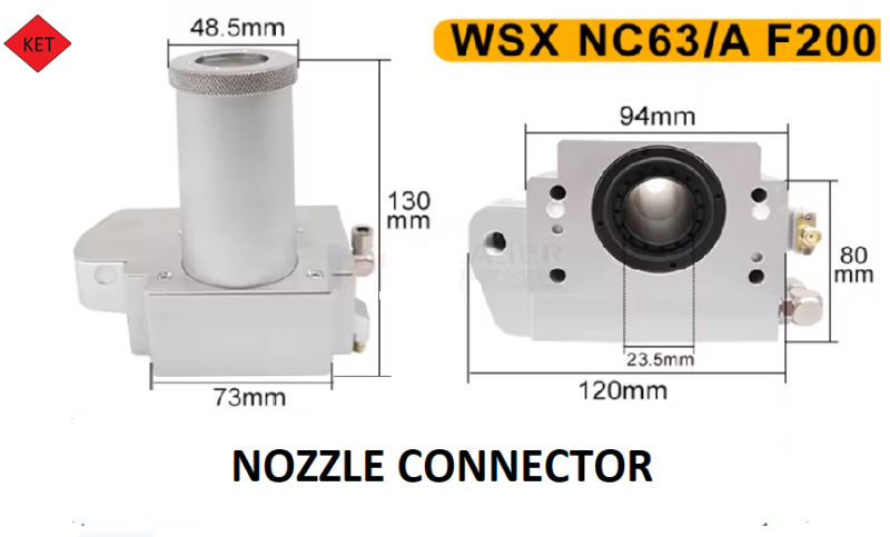 WSX Nozzle Connector -NC63_A_F200